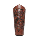 Medieval PU Leather Gauntlet Wristband Medieval Arm Bracers Punk Bracer Wrist Guards for Halloween Warrior Knight Photo Props