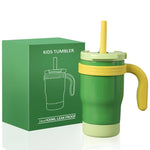 420ML Kids Thermos Bottle Leak Proof Tumbler With Handle Stainless Steel Travel Straw Mug For Toddler Boys Girls Christmas Gifts