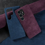 Full Coverage Magnetic ALCANTARA Case For Samsung Galaxy S25 Ultra S24 S23 S21 for Magsafe Artificial Leather Suede Phone Cover