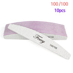 10Pcs/Lot Nail File Buffer Double Side Nail Files Buffer 80/100/150/180/240 Grit Limas Trimmer Lime Nail Art Ongle Manicure Tool