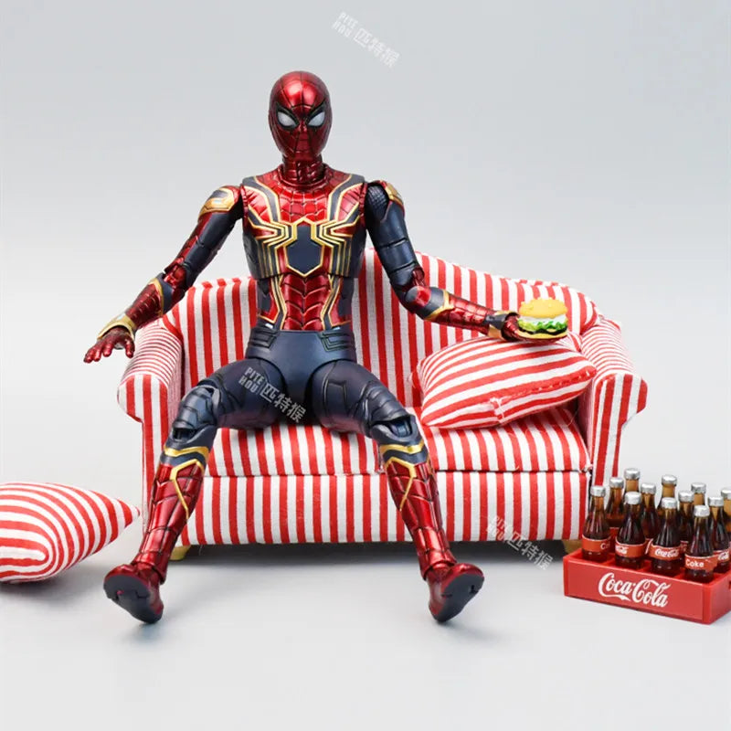 ZD Toy Spider Man No Way Home Marvel legends 1/10 Peter Parker Gold Black Red Model Action Figure Adult Collectible Toy