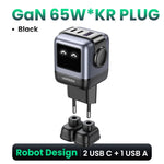 【Korean Plug】UGREEN 65W GaN Charger Robot Design QC 4.0 PPS For Macbook Pro Laptop Tablet iPad iPhone16 15 Pro PD Fast Charger