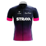 Strava Cycling Jersey Set Mens Bib Shorts Bicycle Short Sleeve Cycling Clothing Bike Maillot Ciclismo Hombre Black Sets For MTB