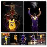 1PC L-LeBron J-James Poster Self-adhesive Art Waterproof Paper Sticker Coffee House Bar Room Wall Decor