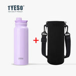 Tyeso Thermos Bottle Portable Sport Vacuum Flask Travel Stainless Steel Thermal Water Bottle Keeps Cold and Heat Thermal Mug