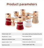 Opera Glasses Binoculars Metal Body With Chain/handle Theater Telescope Women Girls Optical Design Gift Retro Binoculars