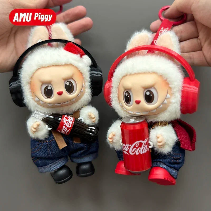 Clothes for Clothes Doll DIY Accessories Pull Cloth Cola Happiness Factor Labubu Clothes Set Doll Outfit Have Shoes