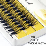 20/30/40D Cluster Eyelashes Natural Eyelash extension Indiviual bunches 1 box/60 bundle makeup Tools Soft box Lashes wholesale