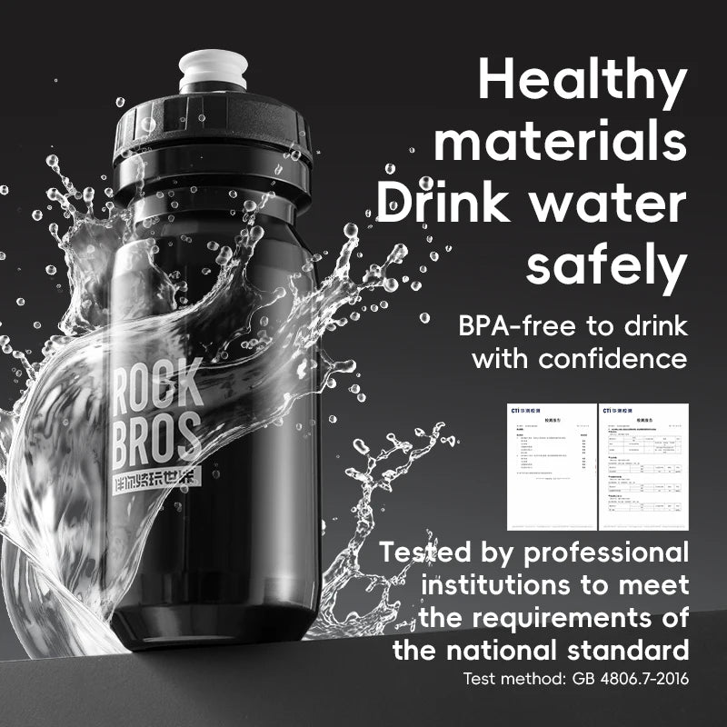 ROCKBROS Bicycle Water Bottle 600ML PP Sports Cup Cycling Kettle Outdoor Camping Hiking Squeeze Bike Cup