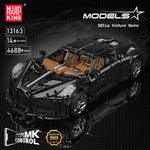 Bugatti Remote Control Supercar Building Set – Motorized Technical Model with App Control & Moving Functions