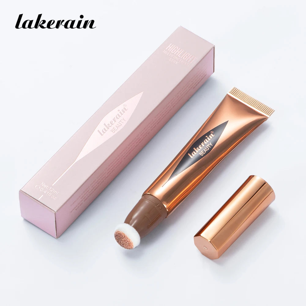 New Cream Bronzer Contour Blusher Beauty Wand Highlighter Blush With Cushion Liquid Face Bronzer Wand Stick Applicator Makeup