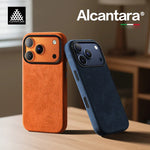 Genuine Italy imported Alcantara Magnetic Orange Case for iPhone 17 /17Air /17 Pro /17Pro Max with AI Camera Button and Magsafe