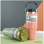 20oz/30oz Stainless Steel Thermos Mug With Straw Keeps Cold and Heat Thermal Mug Tumbler Outdoor Sports Thermal Water Bottle