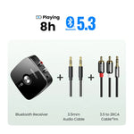UGREEN AUX RCA Bluetooth Receiver Adapter for Home Stereo System, HiFi 3.5mm RCA Bluetooth Adapter for Old Stereo Receiver