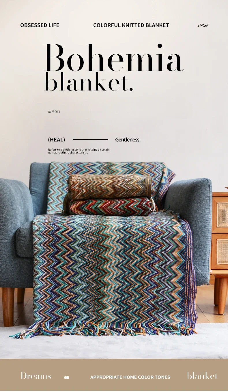 Boho Bed Plaid Blanket Geometry Aztec Baja Blankets Ethnic Sofa Cover Slipcover Decor Throw Wall Hanging Tapestry Rug Cobertor