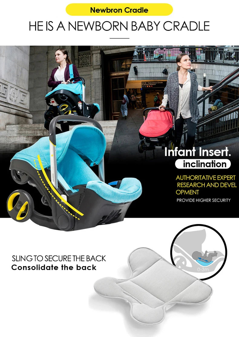 Ultralight 4-in-1 Baby Stroller with Car Seat