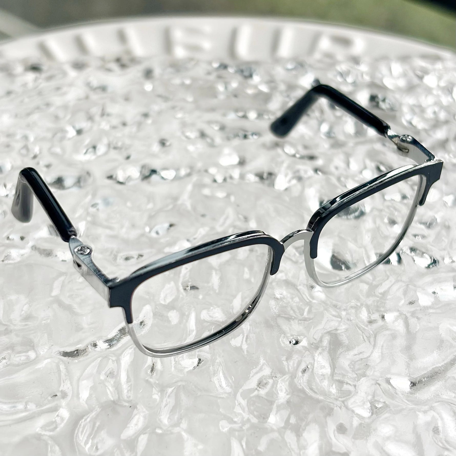 Striped shirt curled jeans set clothes For 15/17cm labubu doll outfit  Metal frame glasses For labubu doll Accessories