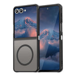 For Magsafe Magnetic Wireless Charging Shockproof Matte Phone Case for Samsung Galaxy Z Flip 7 Flip7 Hard PC Hybrid Armor Cover