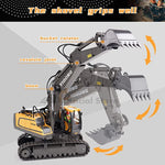 4WD Remote Control Excavator 4x4 Alloy Dump Truck Bulldozer Radio Model RC Car Construction Vehicle Toy Children Kids Gifts