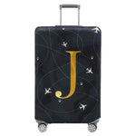 Luggage Compartment Protective Cover Letter Series Black Wear Resistant Fabric Dust Cover for18-32 Inch Travel Case Covers