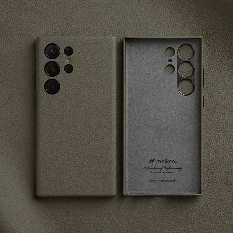 Melkco 100% Genuine Leather Case For Samsung Galaxy S24 S25 Ultra S24 Plus + 5G Premium luxury Cases Fashion Cow Business Cover