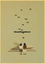 Retro Abstract Creative Poster Kraft Paper Nostalgia Canvas Prints Modern Landscape Coffee Bar Wall Art Posters Living Decor