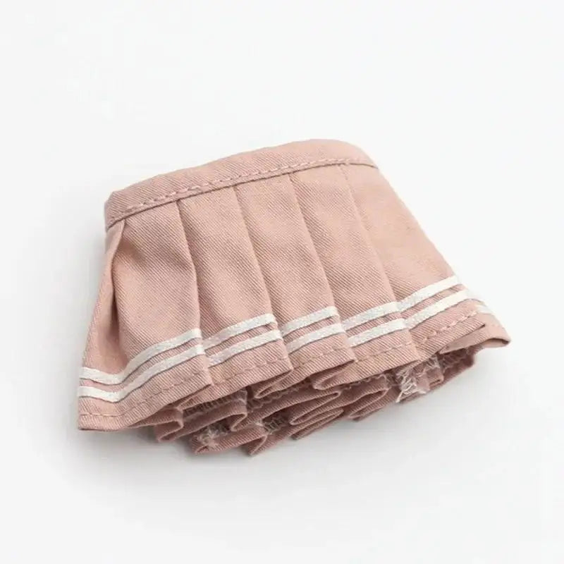 Mini Doll Clothes Outfit Accessories For 15-17cm Labubu V1 V2 V3Labubu Uniform Set Outfit Skirt and Sweater Sunglasses Clothing