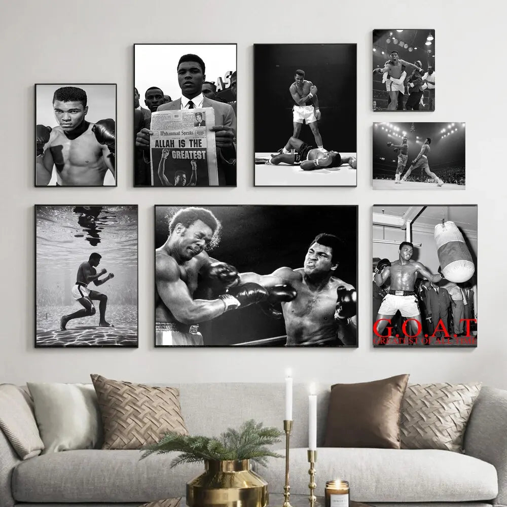 Muhammad Ali Inspirational Boxing Legend Canvas Art Poster  HD Wall Decor for Living Room Home Decor  Classic Motivational Print