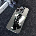 1PC L-Lewis H-Hamilton 44 F1 Phone Case Phone Case IMD color silver shell For iPhone 16 15 14 13 12 11 Pro Max Plus