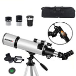 BORWOLF AZ80500  Astronomy Telescopes for Adults, 80mm Aperture 500mm AZ Mount 250X HD for Moon Stargazing and Bird Watching