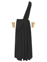 Mens Ancient Greek God Toga Gladiator Costumes Roman Emperor One Shoulder Sleeveless Robe Halloween Medieval Warrior Outfits