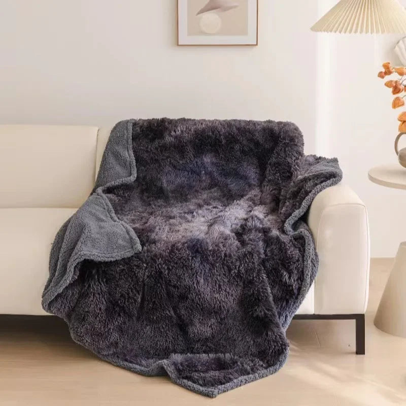 2025 New Waterproof Blanket for Couple, Large Size for Beds Bedroom Throw Luxury Shaggy Warm Blankets Lovers Microfibre-blanket