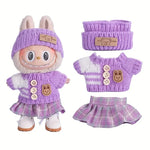 For Labubu Doll Clothing Cute Sweater Set 17cm Clothing Shoes Doll DIY Accessories Training Sitting Party Games Toys Gifts