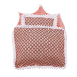 17cm Mini Doll's Accessories Set For Labubu Doll Pop 3Pcs/Set Bed+Quilt+Pillow Pajamas Sleeping Bag Dollhouse Gift,Girl's Toys