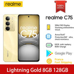 Global Version realme C75 6.72'' 90Hz FHD Display 50MP AI Camera 5828mAh Battery 45W Charge IP69 100% Original Cell Phone NFC