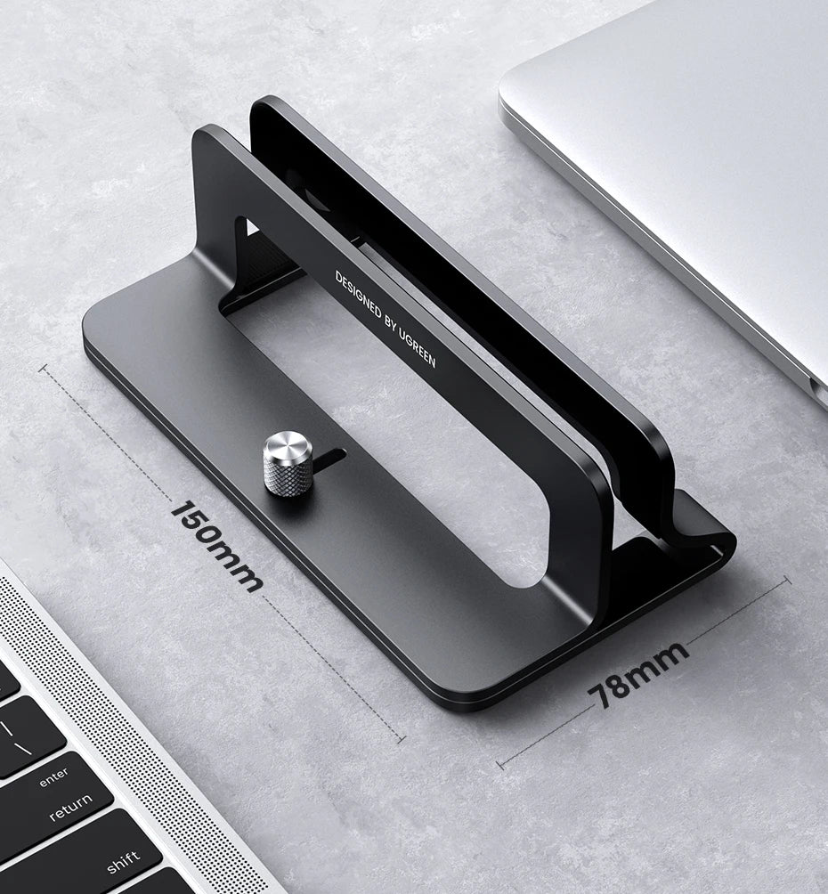UGREEN Vertical Laptop Stand For MacBook Pro Aluminum Portable Notebook Stand Laptop Support MacBook Air Pro Tablet Phone Stand