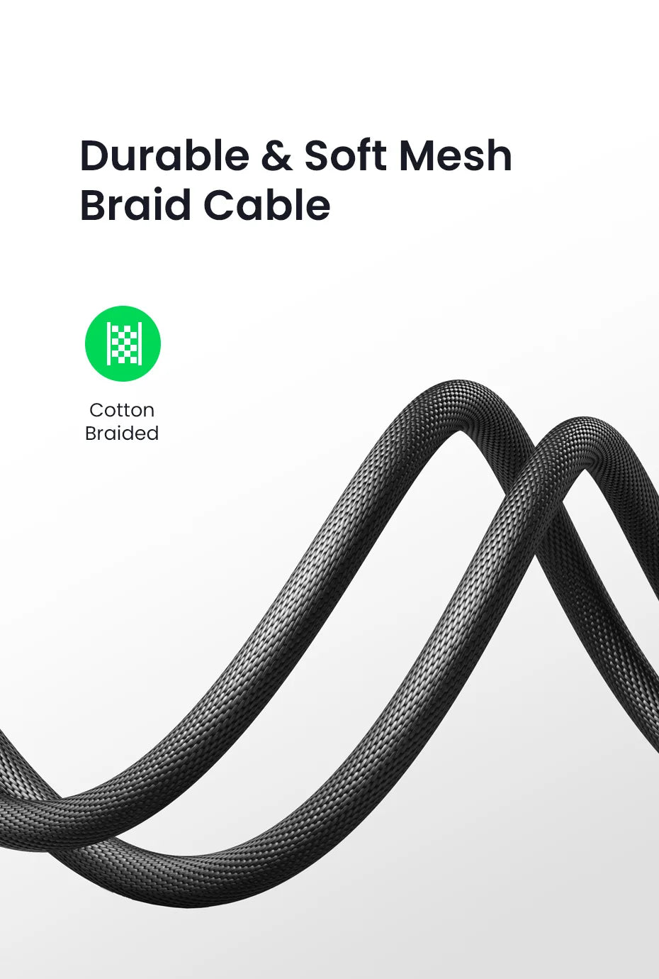 Ugreen Aux Cable Jack 3.5mm Audio Cable for iPhone 3.5 mm Male Cable Aux for Computer Headphone Xiaomi Laptop Car 3.5 Jack Cable