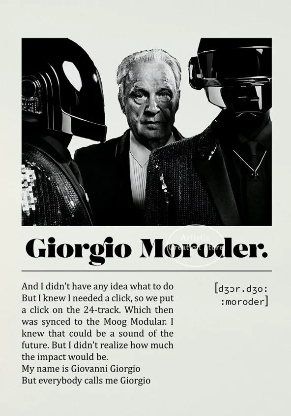 Around The World Daft Punk Poster Retro Canvas Painting Prints Wall Art Minimalist Modern Living Room Wall Art Home Decor Gifts