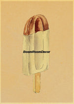 Retro Abstract Creative Poster Kraft Paper Nostalgia Canvas Prints Modern Landscape Coffee Bar Wall Art Posters Living Decor