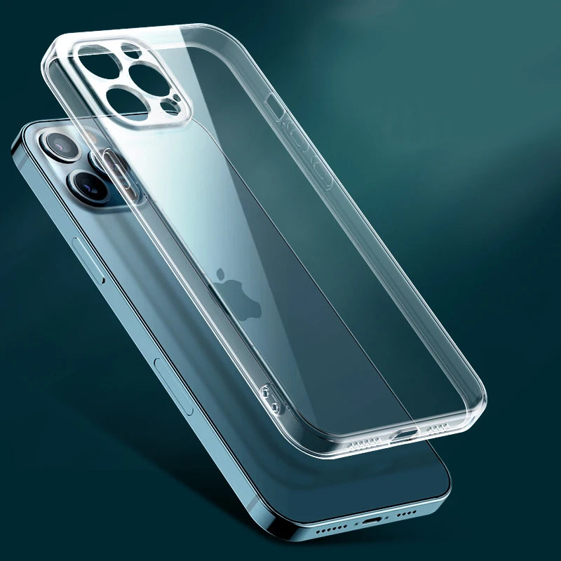 Ultra Thin Clear Phone Case For iPhone 11 12 13 14 15 16 17 Pro X XR XS Max Mini 7 8 Plus Silicone Soft Transparent Back Cover