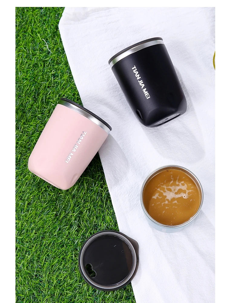 300ml Thermos Cup Men's and Women's Exquisite Portable Cup 304 Stainless Steel Simple Water Cup Office and Home Milk Coffee Cup