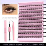 DIY Lash Extension Kit Individual Eyelash Extension Kit Cluster Lashes Kit Lash Glue Remover for Eyelash Extensions Makeup