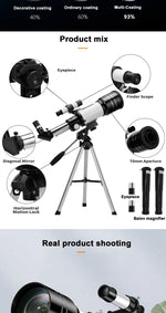 Professional Astronomical Telescope F30070 Monocular 150 Times Zoom HD Night Vision  View Moon Star  AZM70300 Stargazing