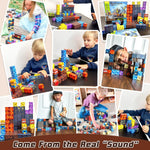 Magnetic Building Blocks Stacking Construction Set STEM Sensory Toys for Mine World Kids Boys Girls Ages 3+ DIY Magnet Cube Gift