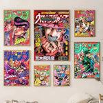 Anime J-JoJo Bizarre Adventure Poster Sticky Wall Art Printing Waterproof Home Living Bed Room Bar Aesthetic Decor