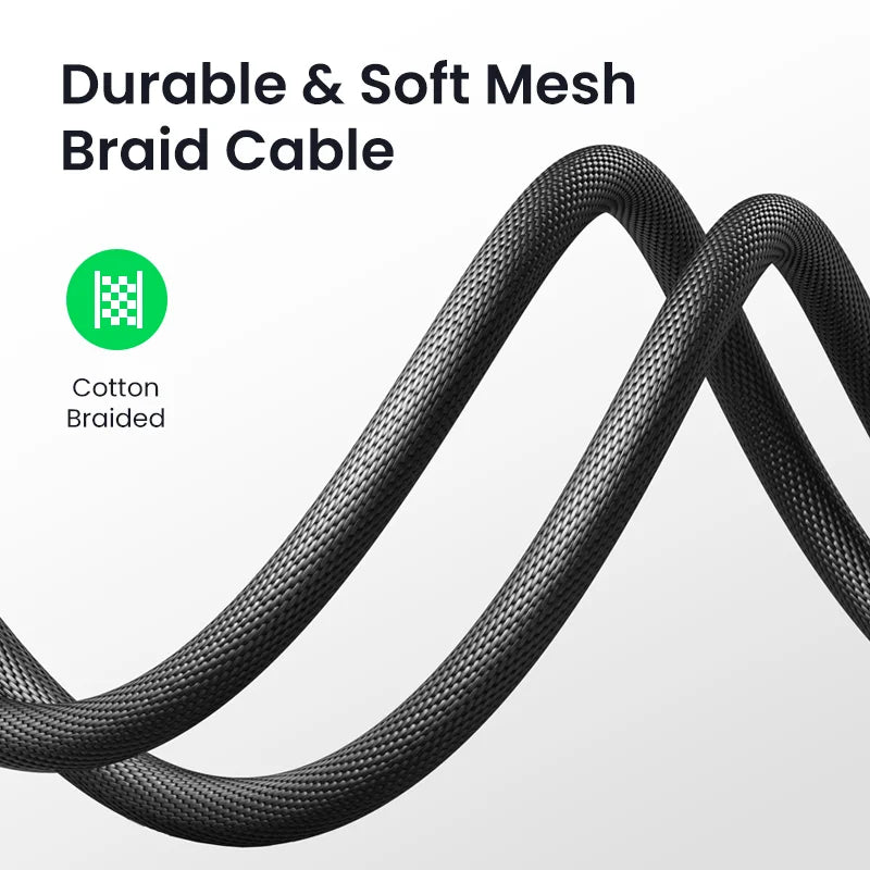 Ugreen Aux Cable Jack 3.5mm Audio Cable for iPhone 3.5 mm Male Cable Aux for Computer Headphone Xiaomi Laptop Car 3.5 Jack Cable