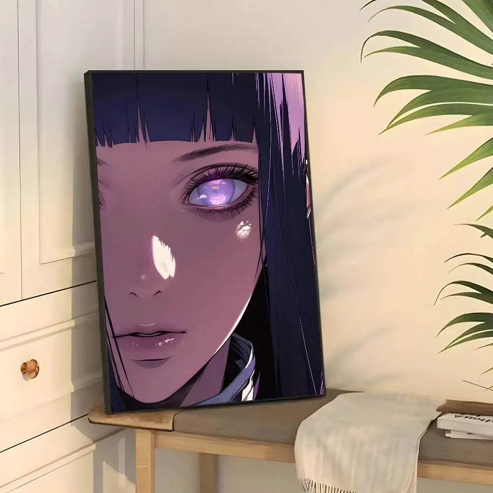 H-Hyuuga Hinata Cartoon Poster Wall art print art suitable for living room bedroom bar parlor home decor gift