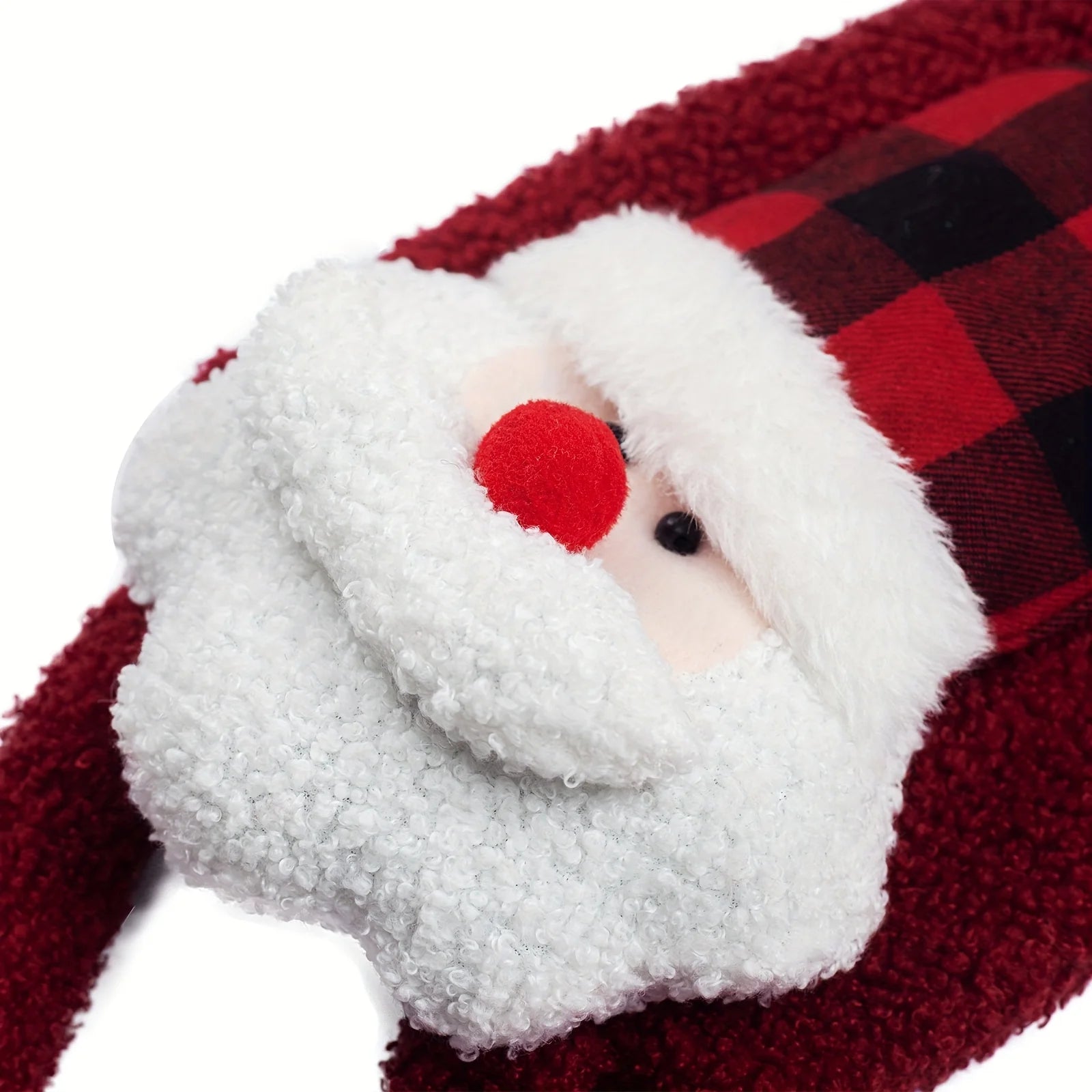 Women's Christmas Scarf Plush Warm Soft Extra-Long Snowman Santa Claus Reindeer-Patterned Scarves Winter Fashion Shawls