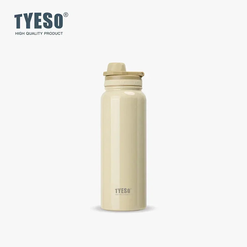 Tyeso Thermos Bottle Portable Sport Vacuum Flask Travel Stainless Steel Thermal Water Bottle Keeps Cold and Heat Thermal Mug
