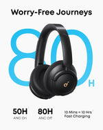 Soundcore by Anker Life Q30 Hybrid Active Noise Cancelling Headphones Wireless Bluetooth Headphones Over Ear Headset Earphone